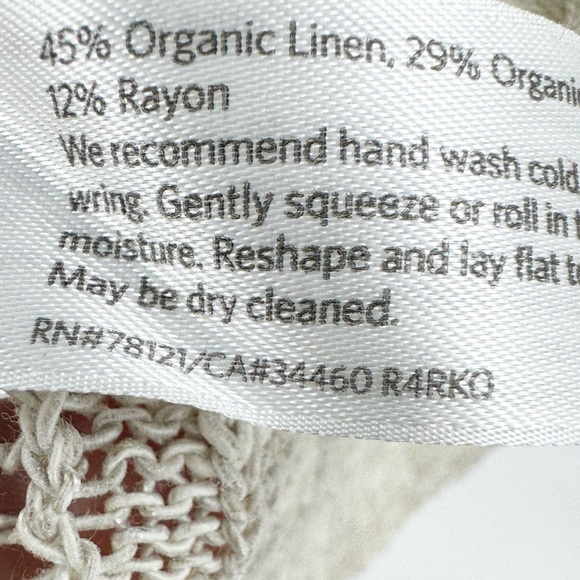 ✅ EILEEN FISHER ORGANIC LINEN BLEND SCOOP NECK LONG SLEEVE SWEATER CREAM X-LARGE - Picture 2 of 6